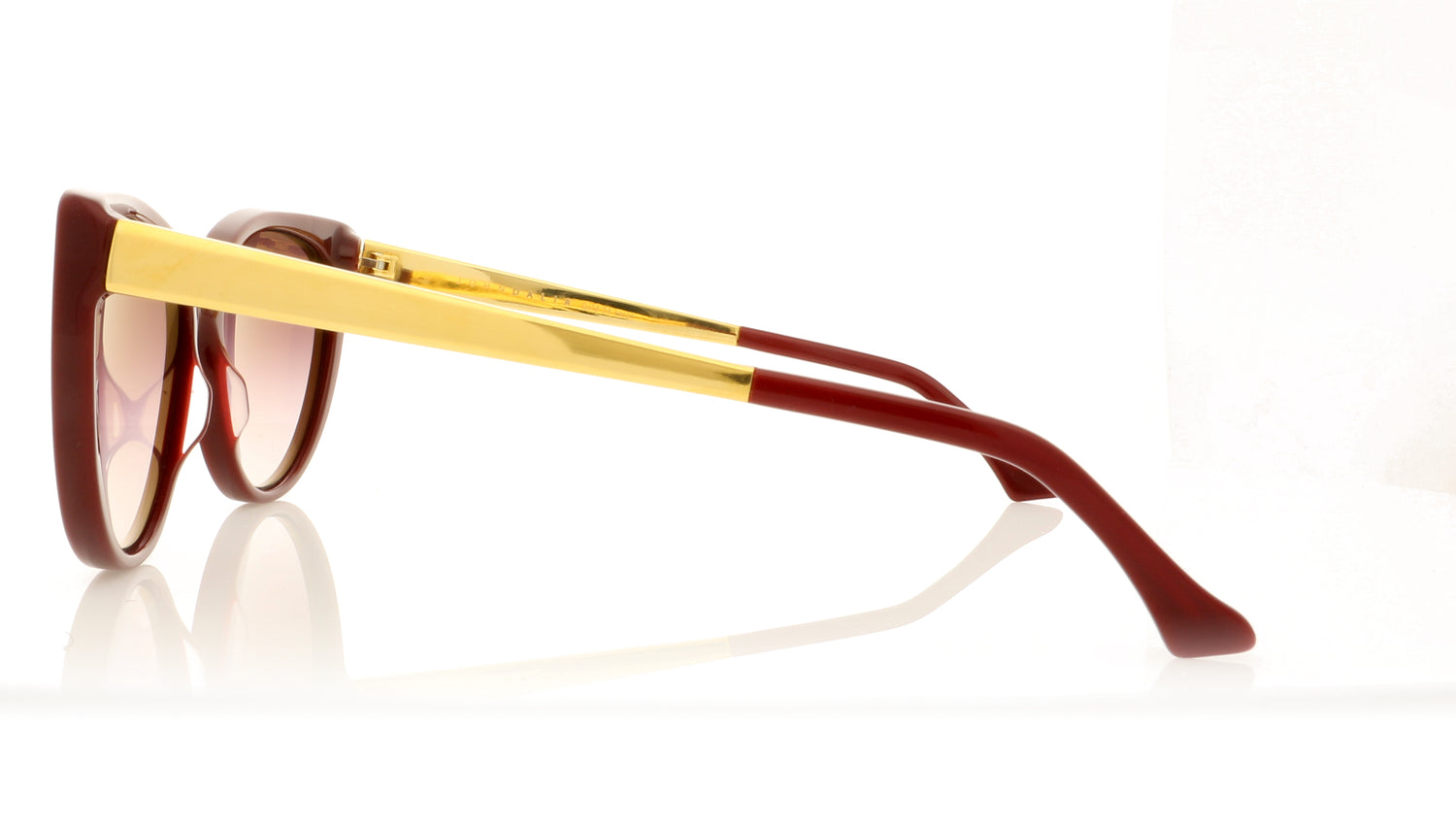 John Dalia INGRID B C15 Burgundy Sunglasses - Side