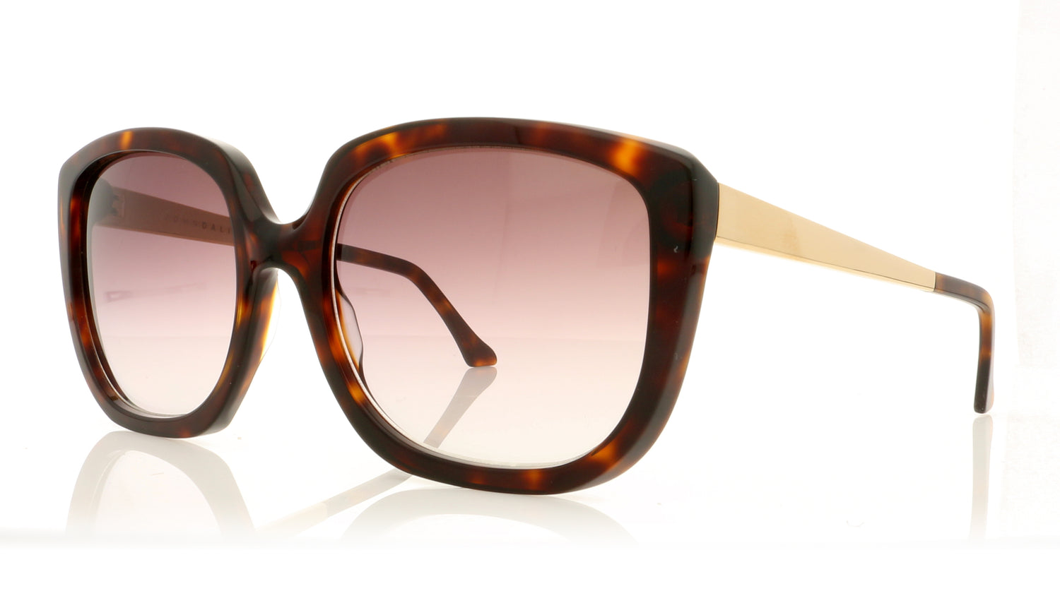 John Dalia MARILYN M C12/24K Tortoise Sunglasses - Angle