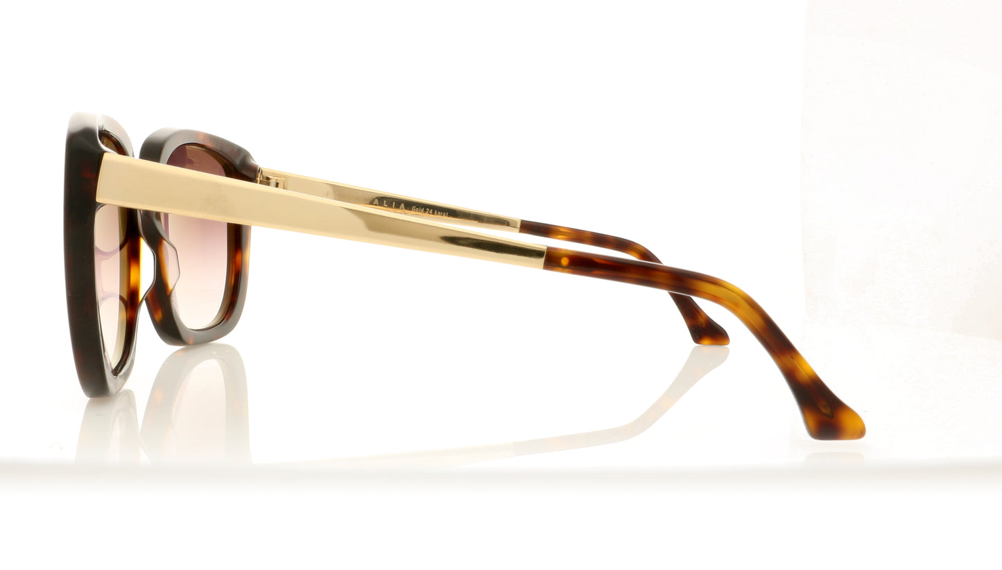 John Dalia MARILYN M C12/24K Tortoise Sunglasses - Side