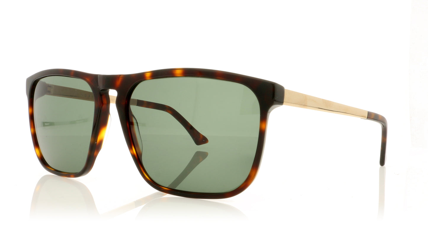 John Dalia Sean P C12 Dark Brown Tort Sunglasses - Angle