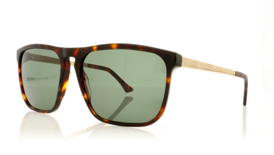 John Dalia Sean P C12 Dark Brown Tort Sunglasses - Angle