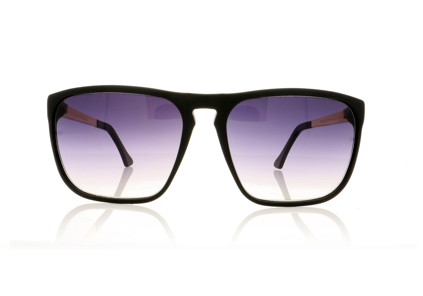 John Dalia SEAN P C13 Matt Black Sunglasses - Front