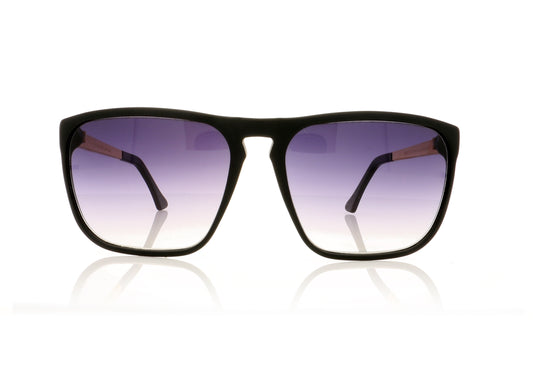 John Dalia SEAN P C13 Matt Black Sunglasses - Front