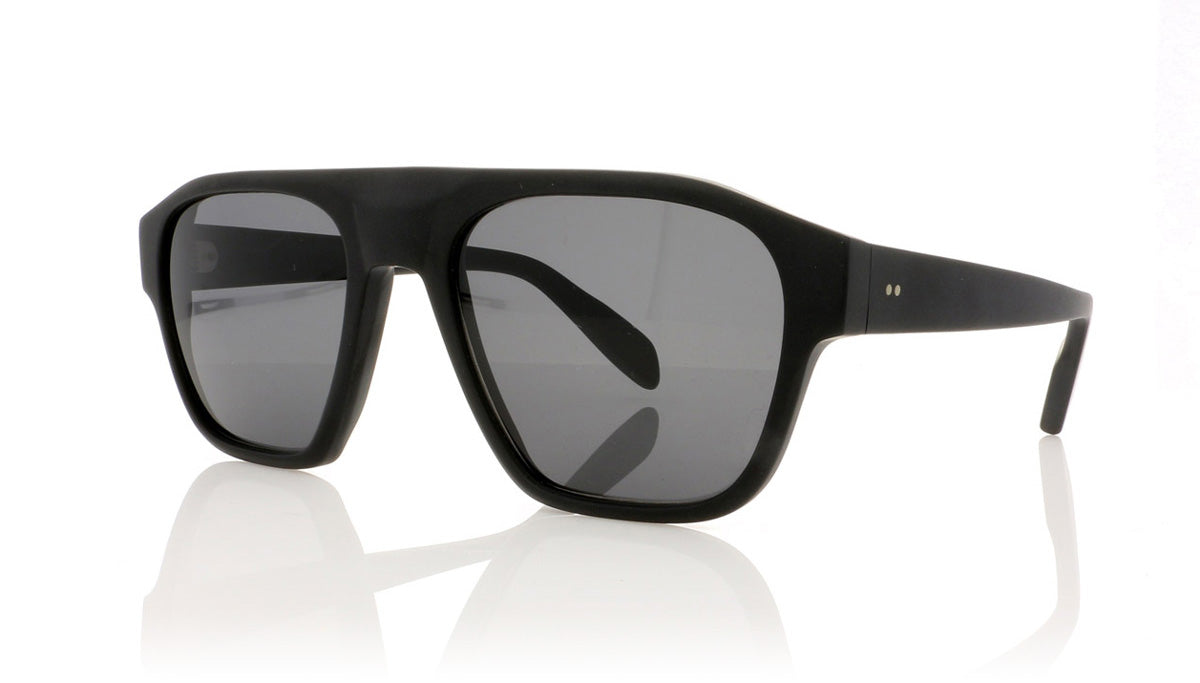 Kirk Originals Portofino MBSM Matt Black Sunglasses - Angle