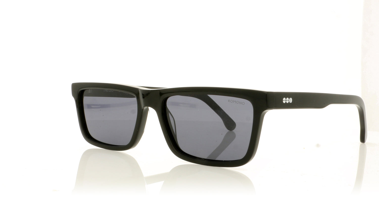 KOMONO The Leo BLK Black Sunglasses - Angle