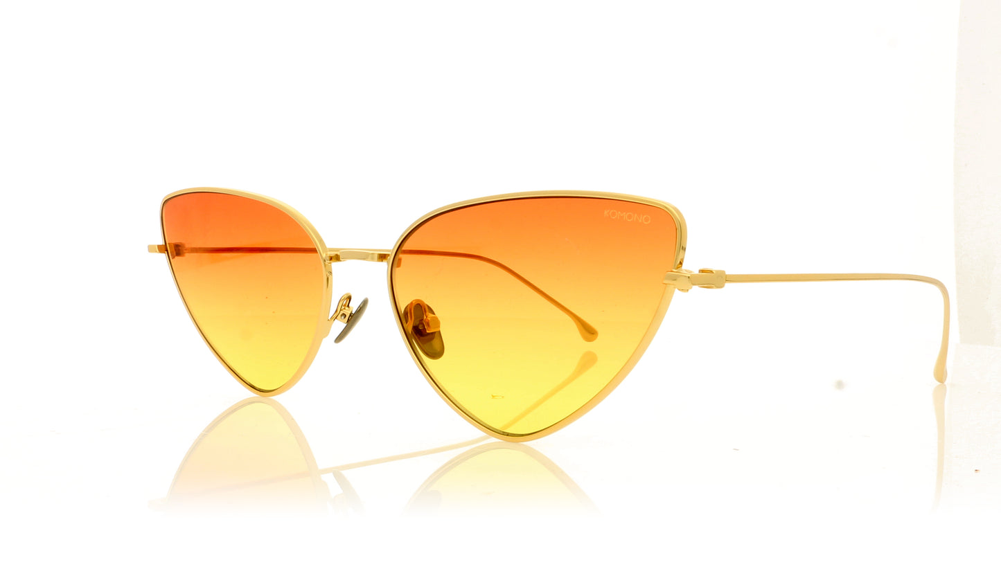 KOMONO The Ona GLD Gold Sunglasses - Angle