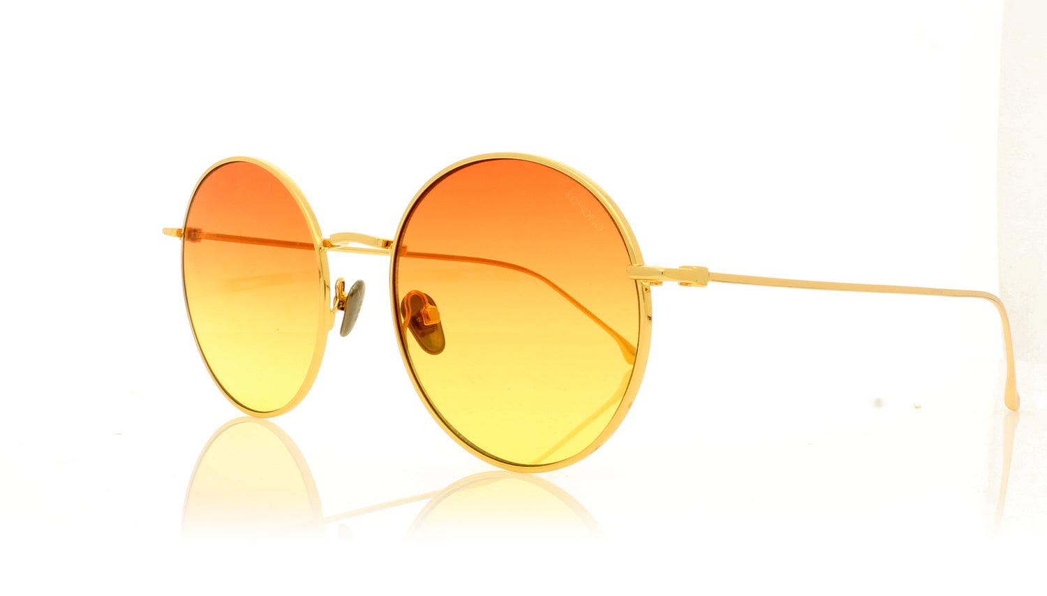 KOMONO The Yoko S5054 GLD Gold Sunglasses - Angle