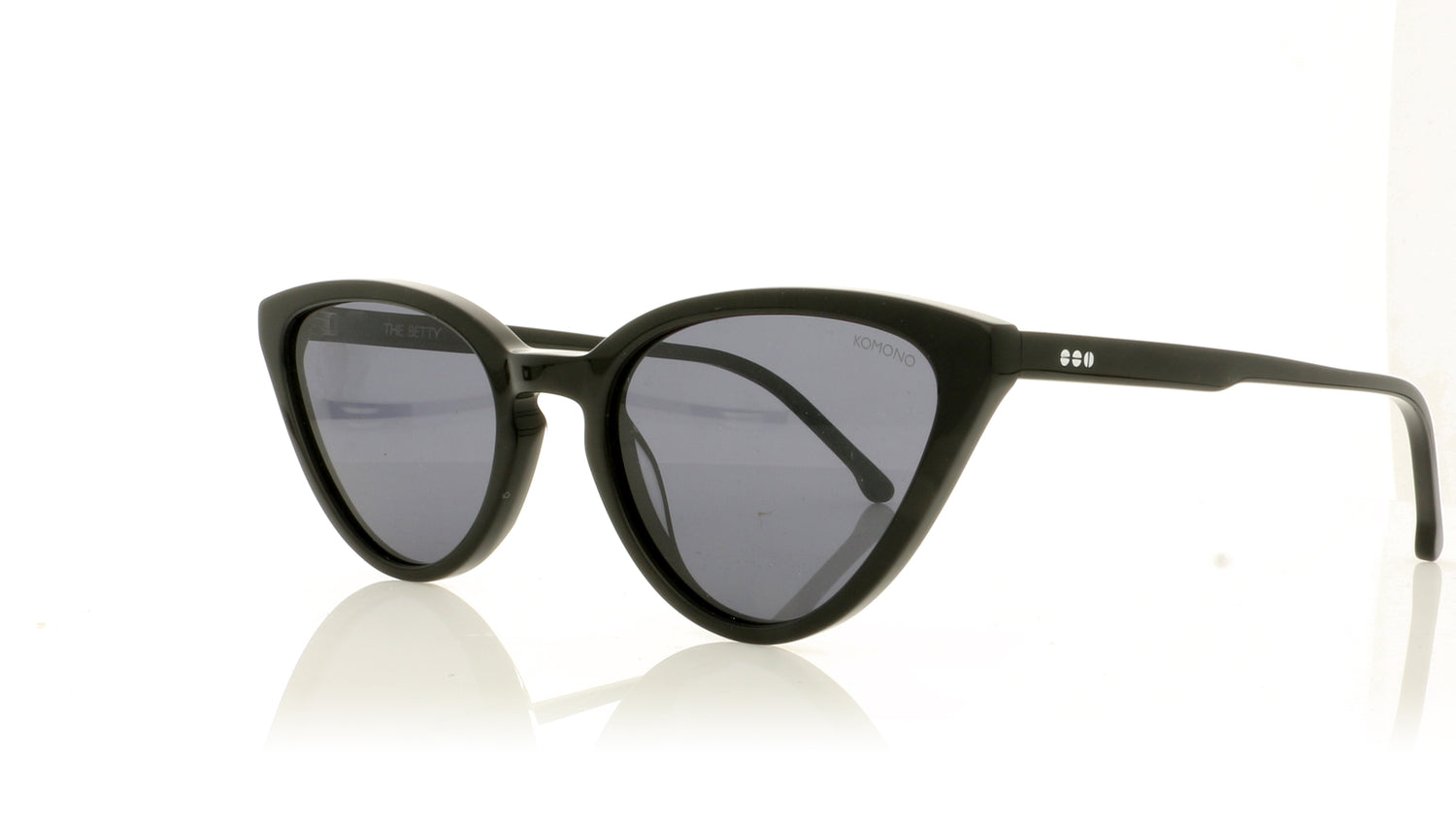 KOMONO The Betty S7350 BLK Black Sunglasses - Angle