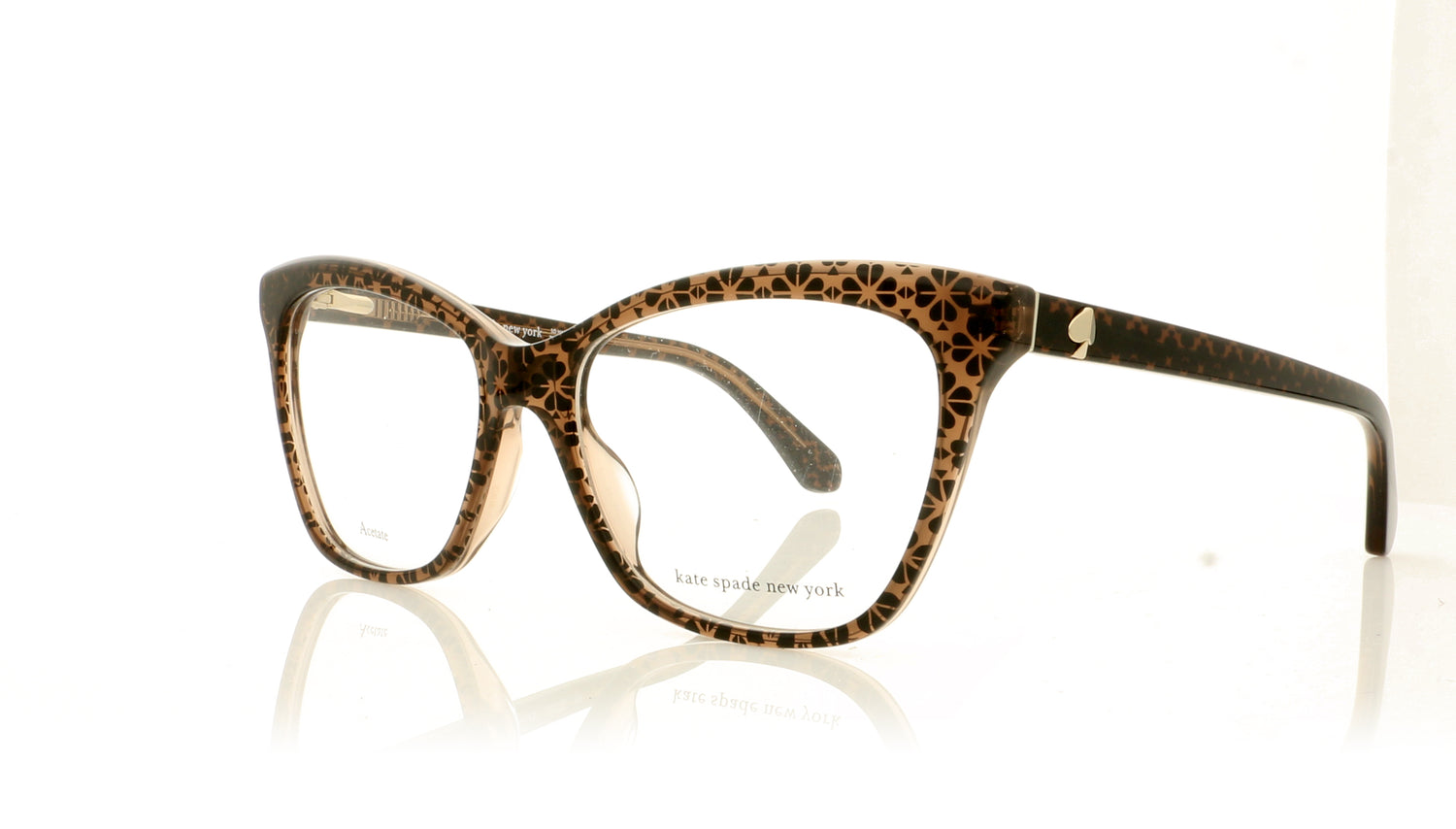 Kate Spade ADRIA FL4 Crystal Brown Glasses - Angle