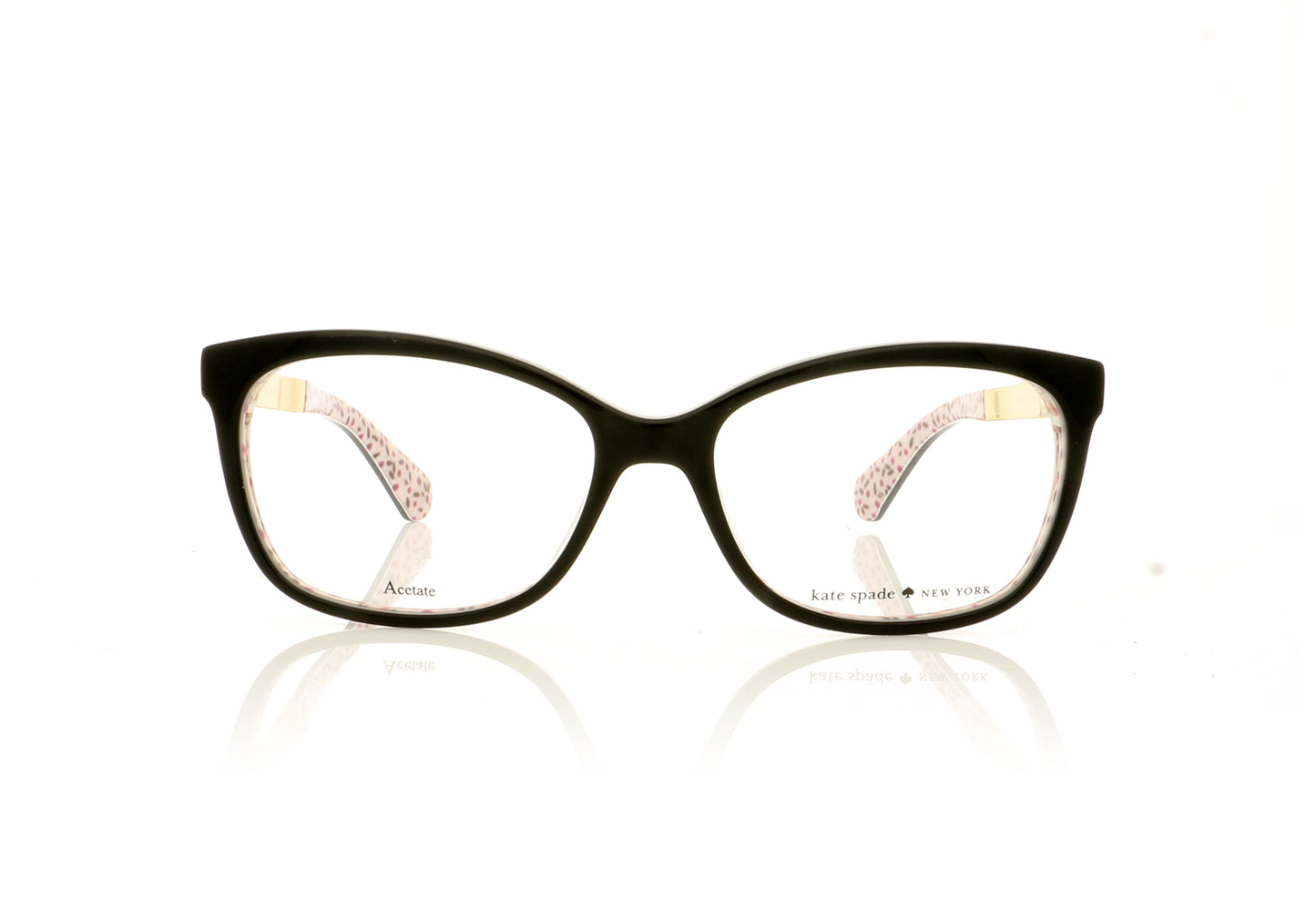 Kate Spade JODIANN UYY Black Pattern Red Glasses - Front