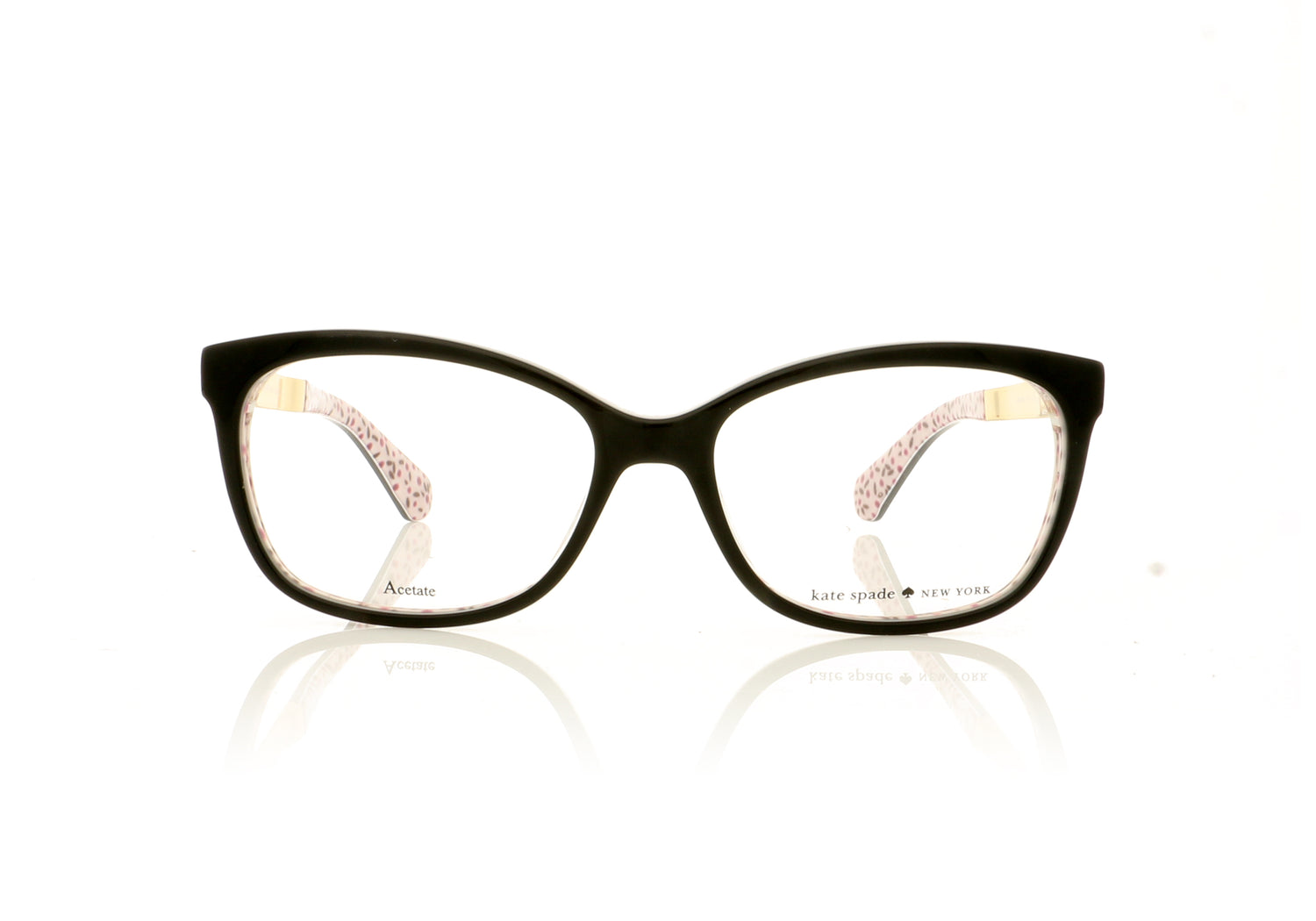 Kate Spade JODIANN UYY Black Pattern Red Glasses - Front