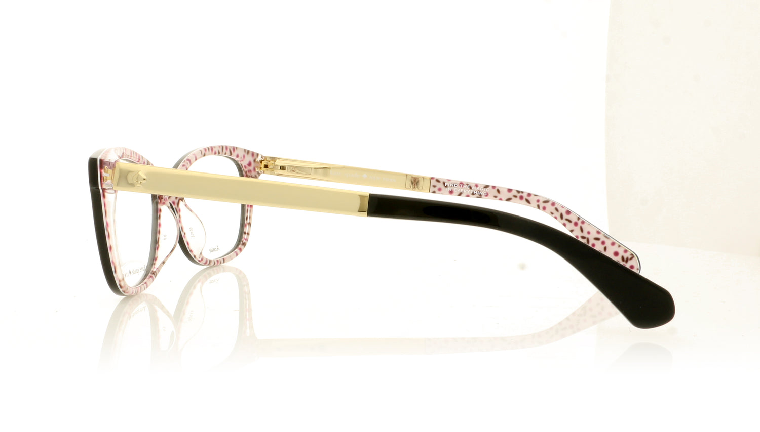 Kate Spade JODIANN UYY Black Pattern Red Glasses - Side
