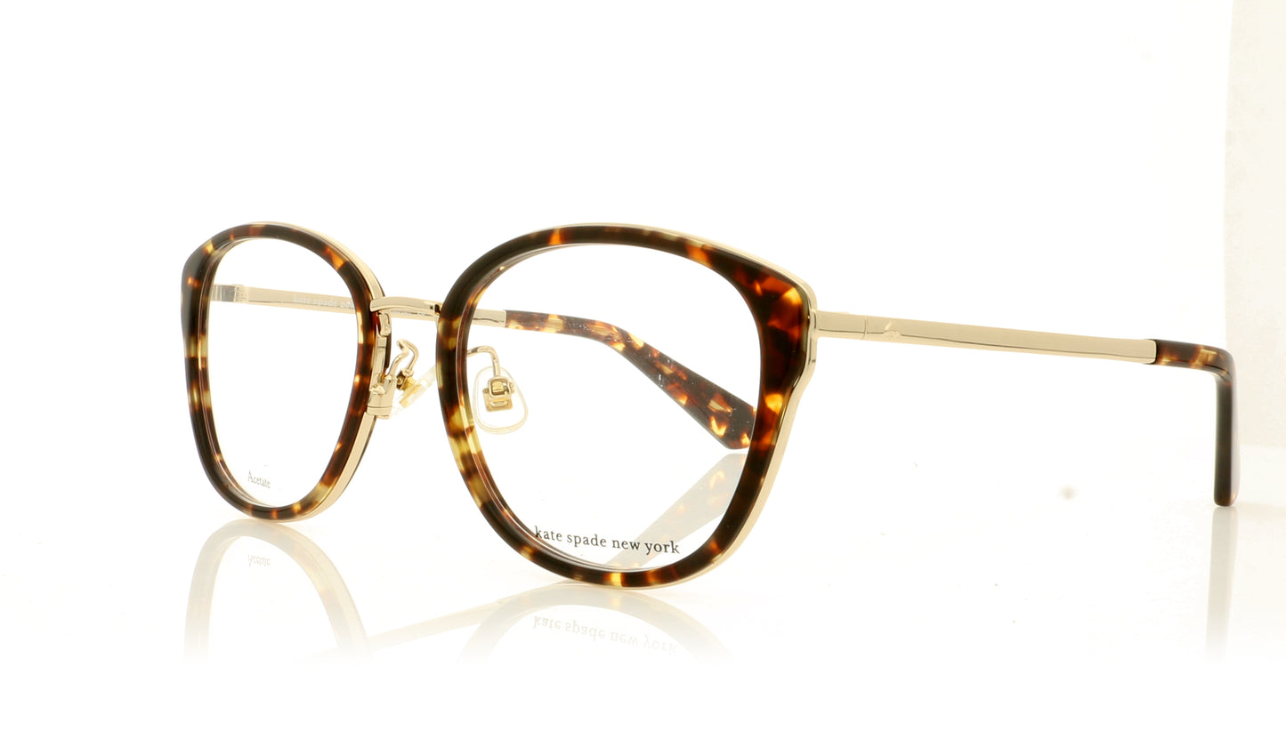 Kate Spade LILAH/F 86 Dark Havana Glasses - Angle