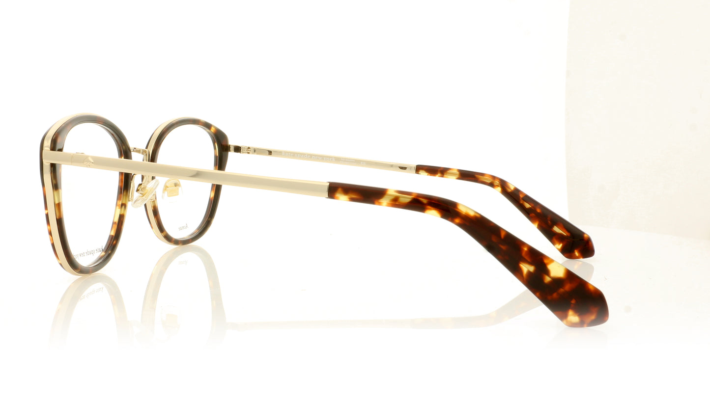 Kate Spade LILAH/F 86 Dark Havana Glasses - Side