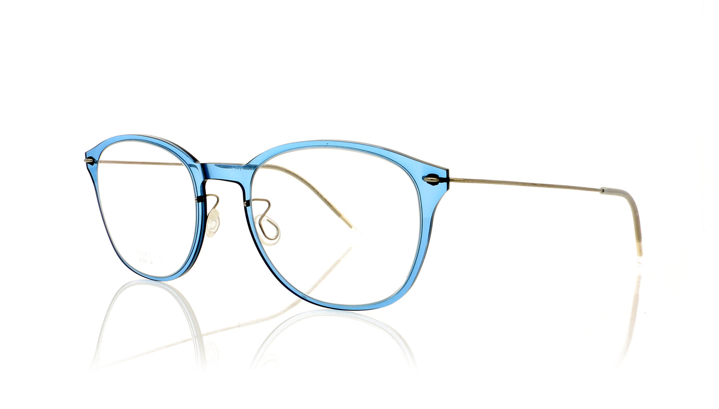 Lindberg n.o.w.titanium 6506 C08-P10 Blue transparent Glasses - Angle