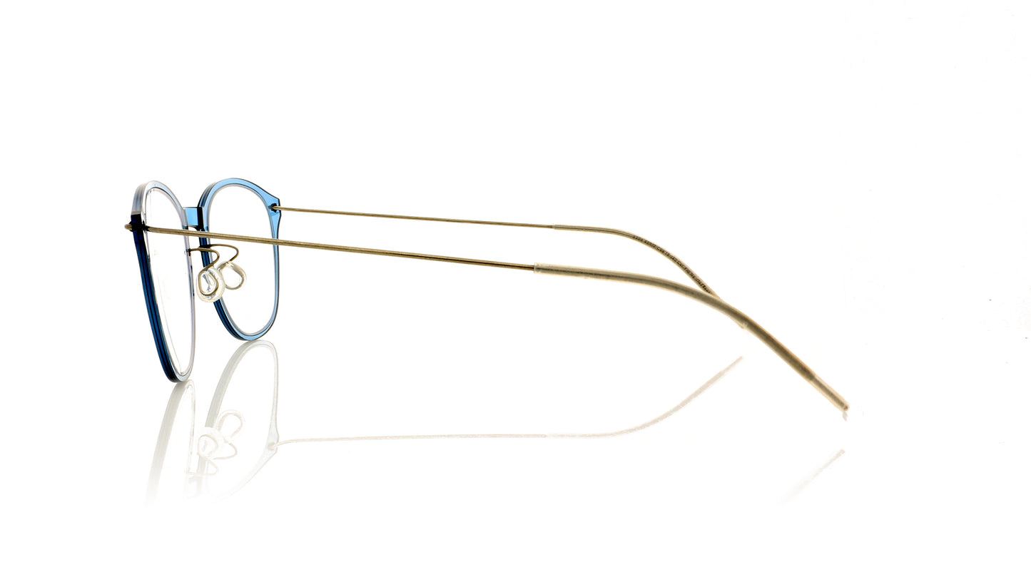Lindberg n.o.w.titanium 6506 C08-P10 Blue transparent Glasses - Side
