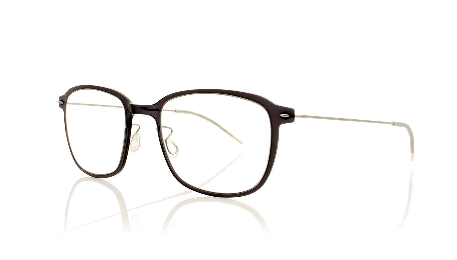 Lindberg n.o.w. titanium 6510 C06/10 Black with silver temples Glasses - Angle