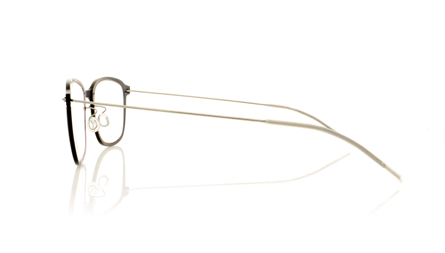Lindberg n.o.w. titanium 6510 C06/10 Black with silver temples Glasses - Side