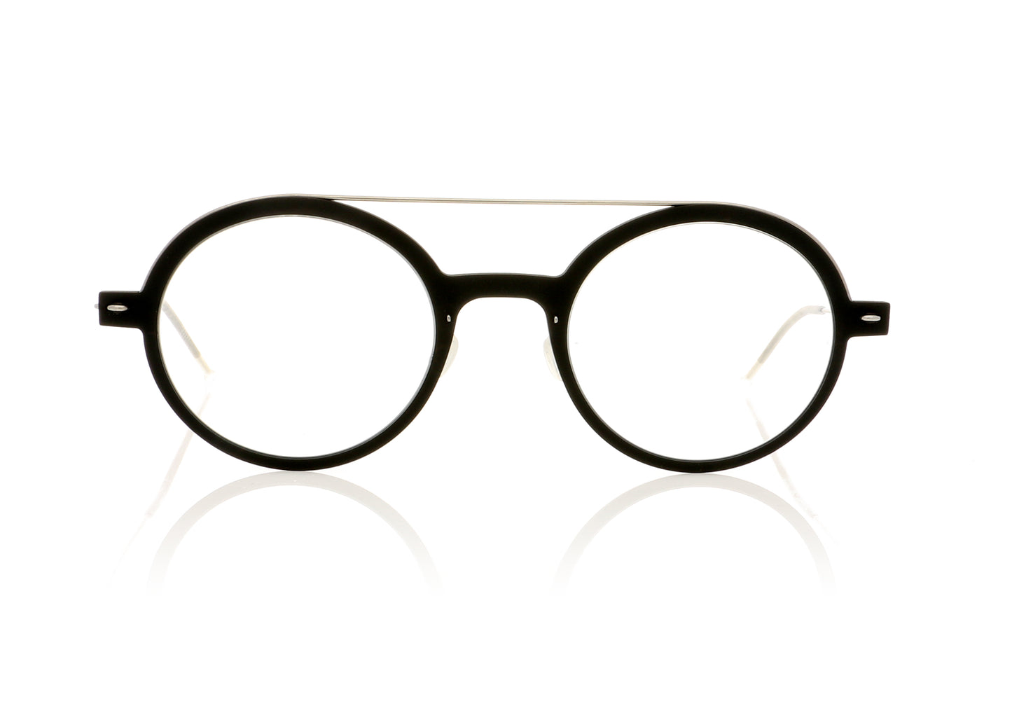 Lindberg n.o.w titanium 6543 D16/P10 Charcoal with silver temples Glasses - Front