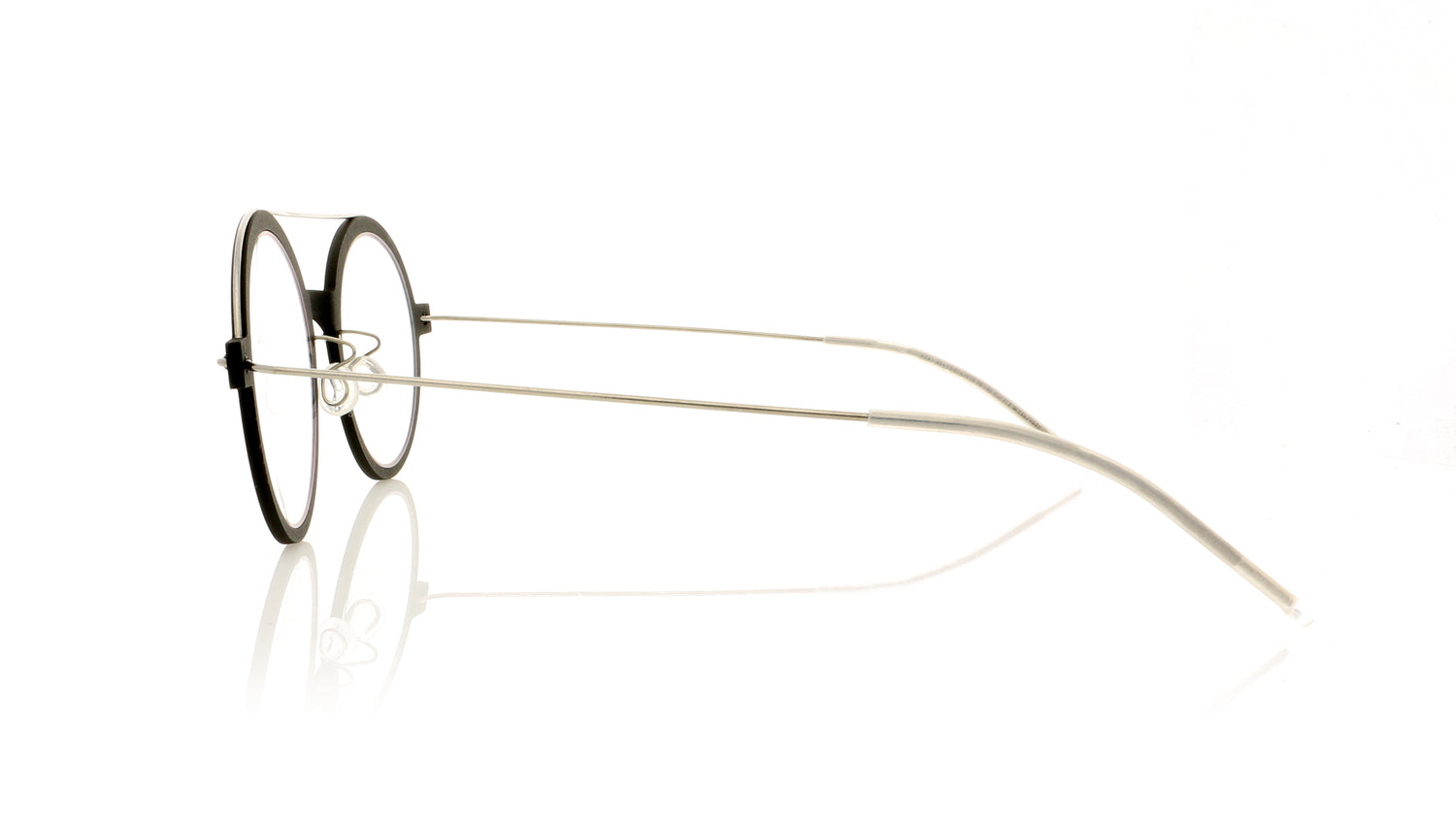 Lindberg n.o.w titanium 6543 D16/P10 Charcoal with silver temples Glasses - Side