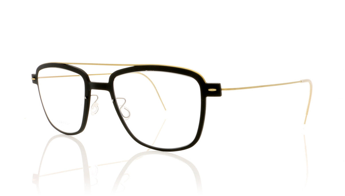 Lindberg n.o.w.titanium 6546 D16/GT Matt Dark Black  Glasses - Angle