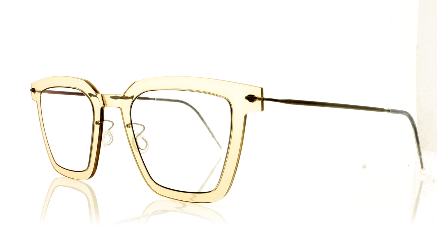 Lindberg n.o.w 6585 C21/U9 Crystal Brown Glasses - Angle