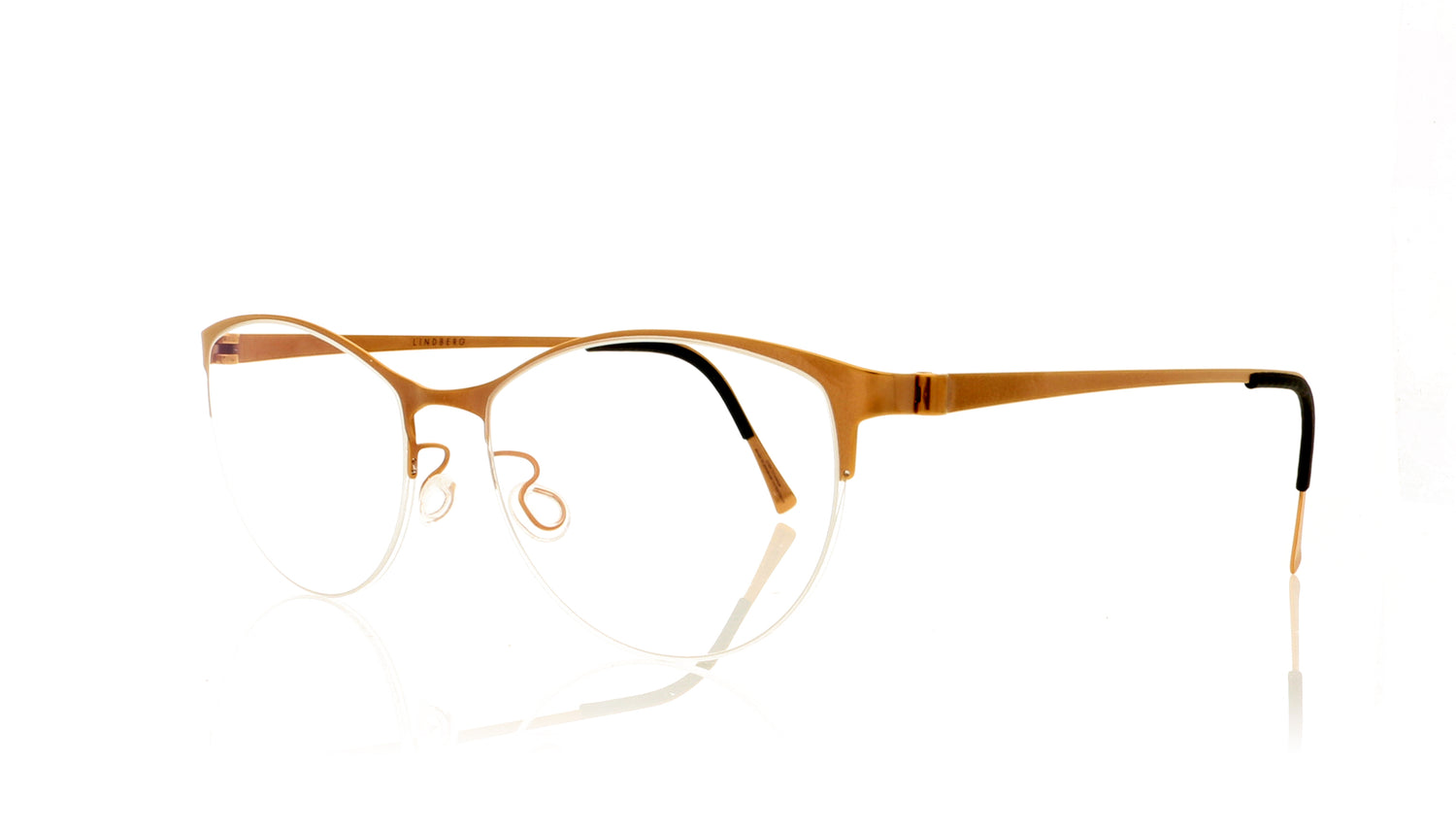 Lindberg 7418 PU15 Temple 409 Rose Gold Glasses - Angle