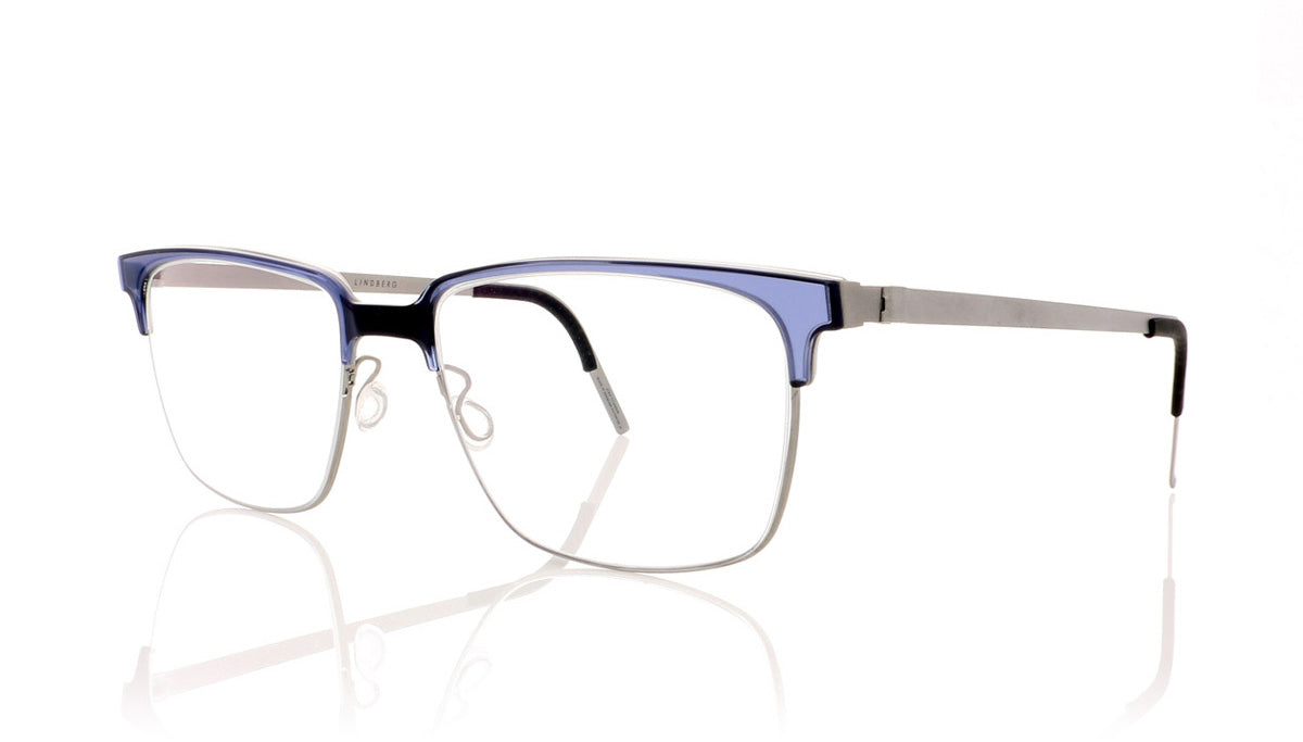 Lindberg Strip Titanium 9801 K132/05/T407 Blue Ice Glasses - Angle