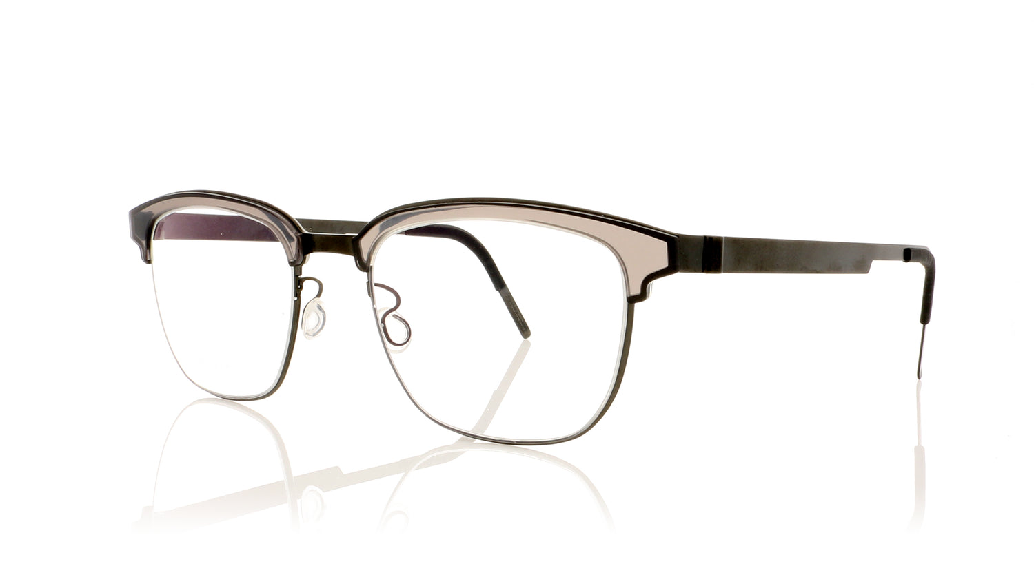 Lindberg Strip  9824 K139/PU9-T406 Clear Grey Glasses - Angle