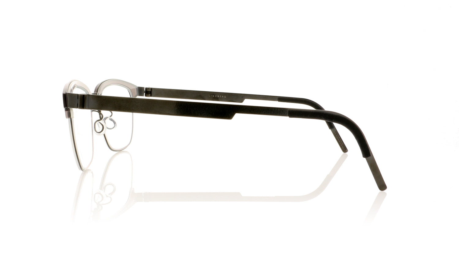 Lindberg Strip  9824 K139/PU9-T406 Clear Grey Glasses - Side