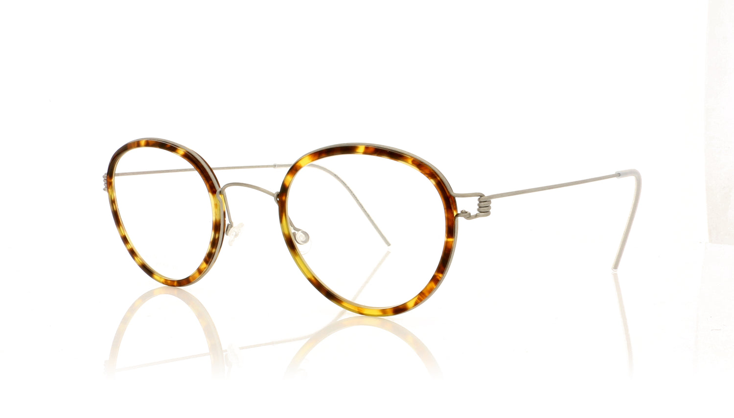 Lindberg Air titanium rim Jackie 10-T10-K177 Tortoise Glasses - Angle