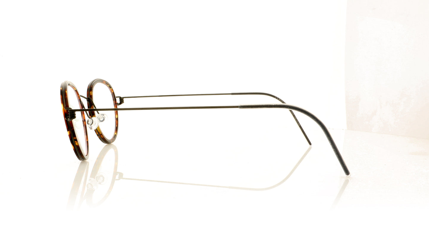 Lindberg Air titanium rim Jackie PU9-TPU9 Dark Havana Glasses - Side