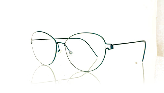 Lindberg Air Rim Lene 25 Blue Glasses - Angle