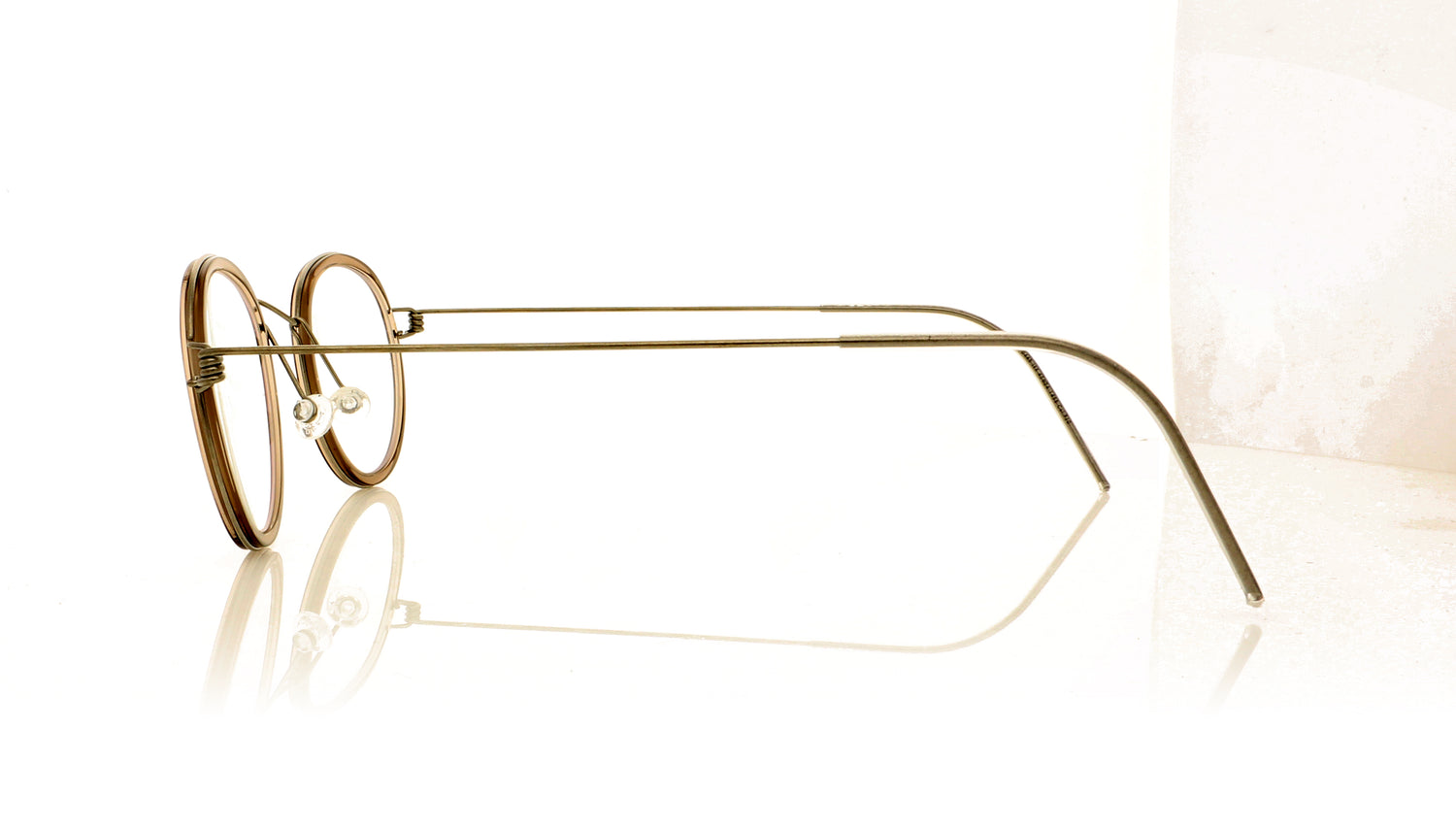 Lindberg Air titanium rim Lex P10-TP10-K115 Transparent Brown Glasses - Side
