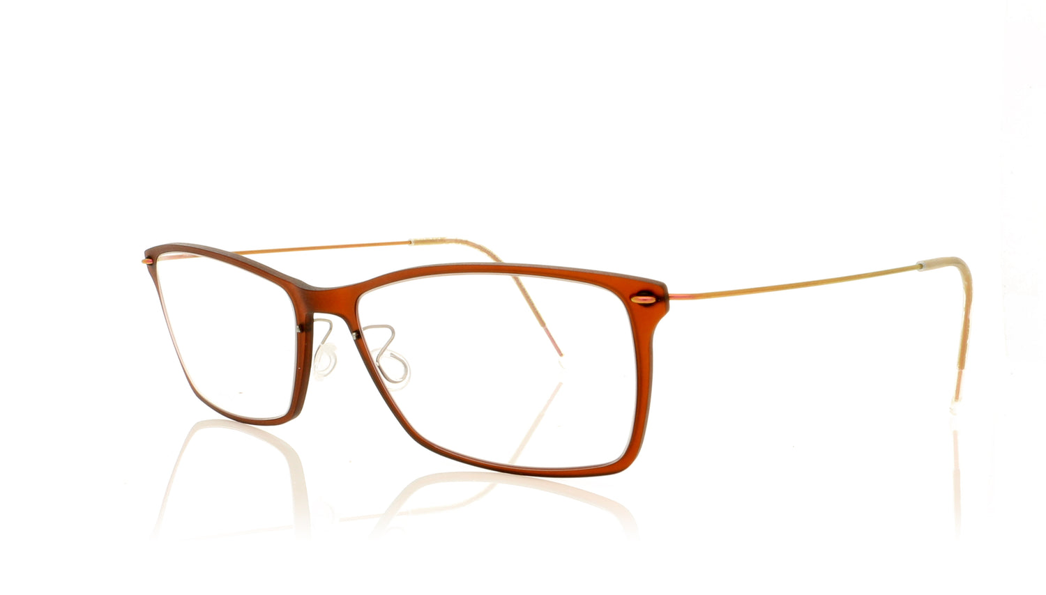 Lindberg NOW 6503 P70 C02M Basic Brown Glasses - Angle