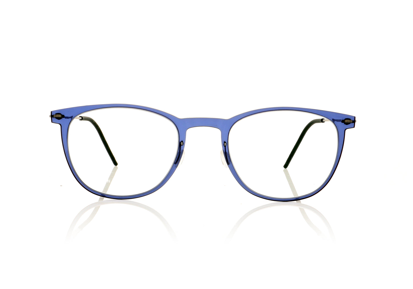 Lindberg NOW 6529 10 C14 Temple 802 Blue Crystal Glasses - Front