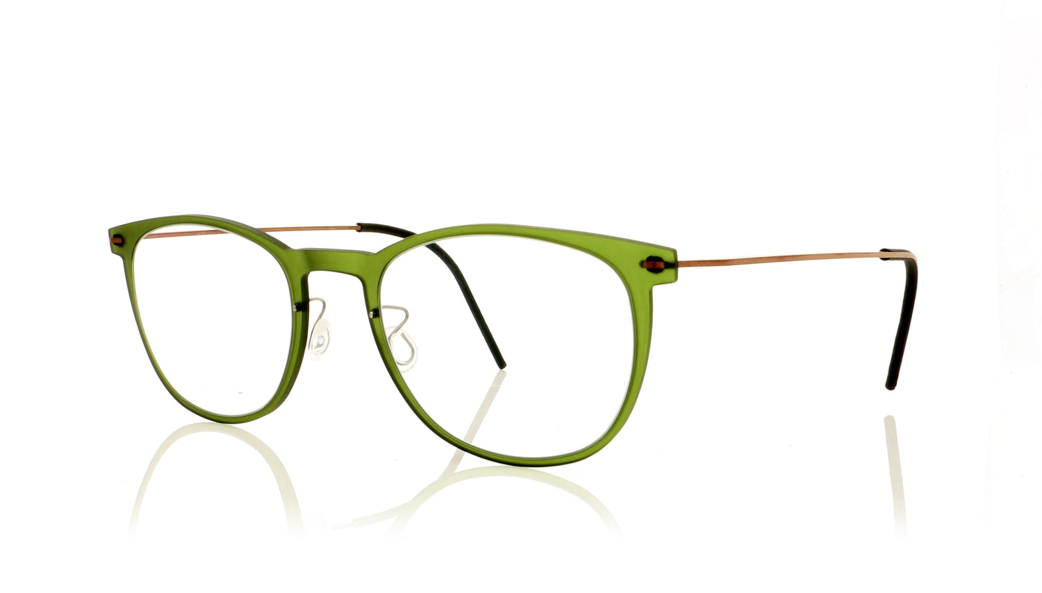 Lindberg NOW 6529 C11M U12 Temple 802 Green Glasses - Angle