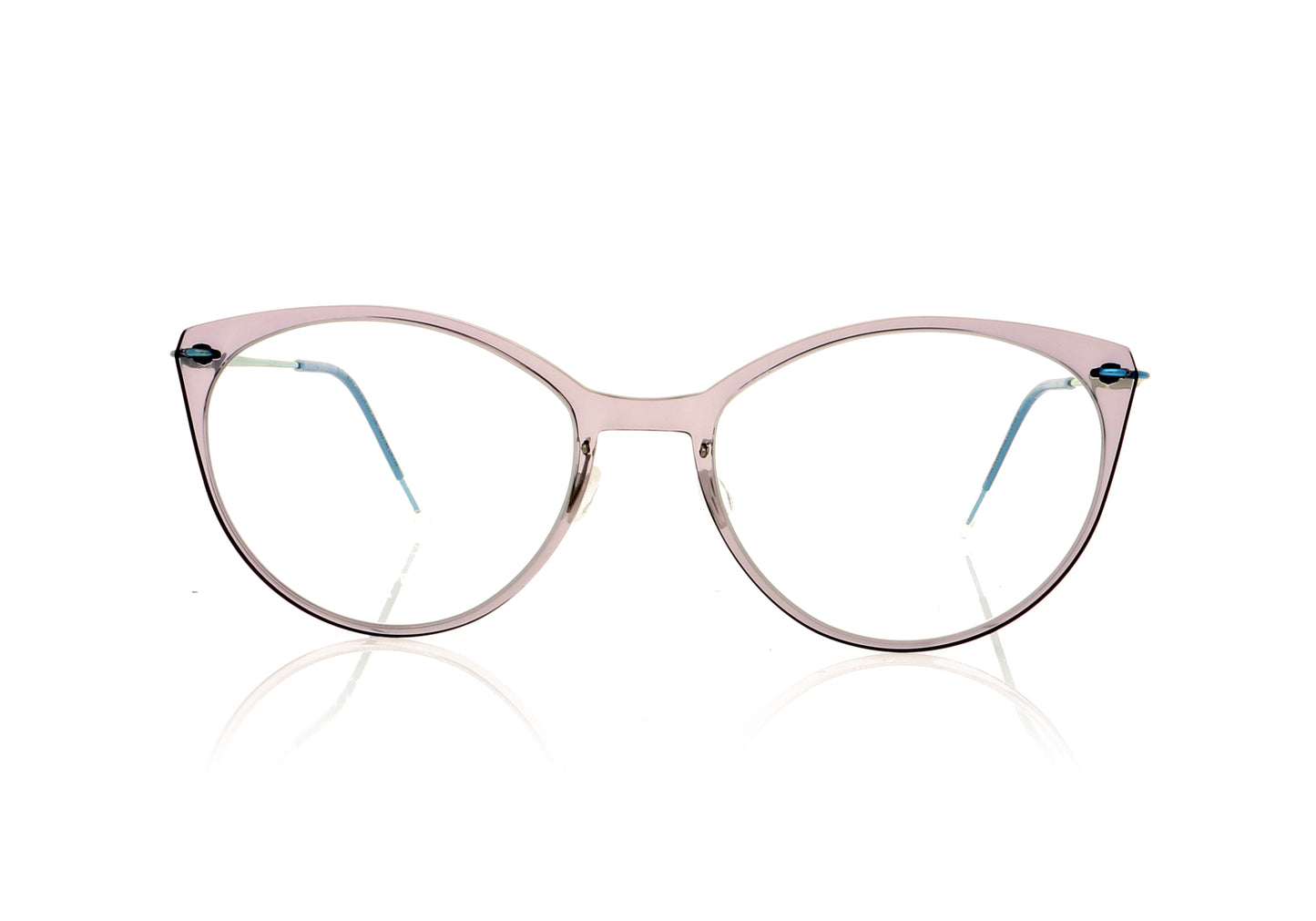 Lindberg NOW 6564 P25 CO7 Temple 803 Grey Smoke Crystal Glasses - Front