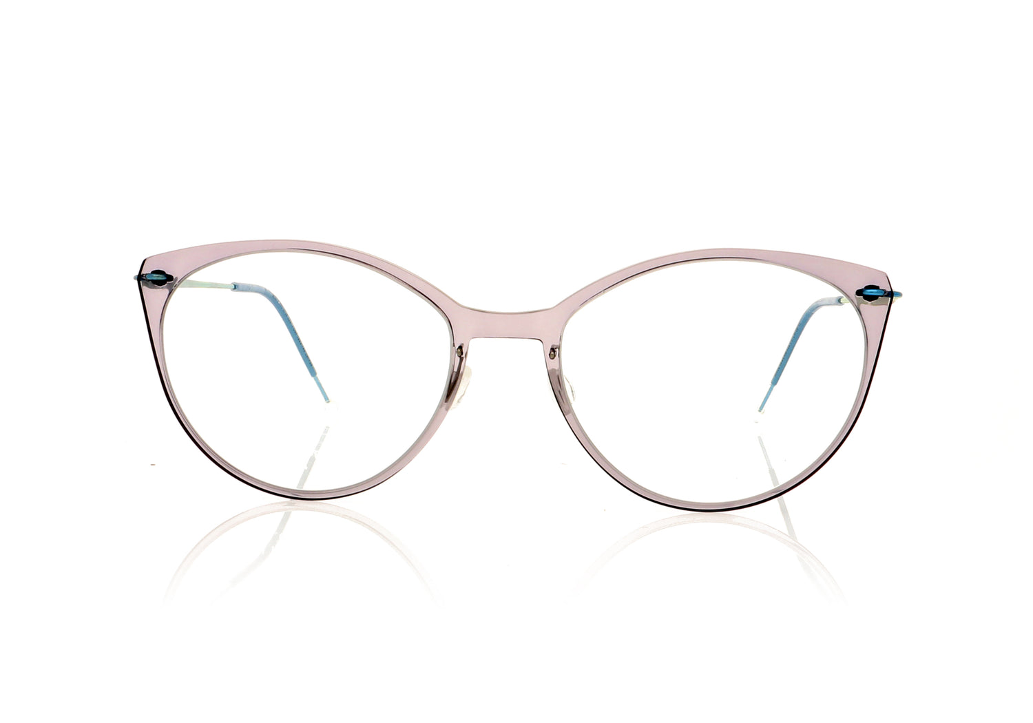 Lindberg NOW 6564 P25 CO7 Temple 803 Grey Smoke Crystal Glasses - Front