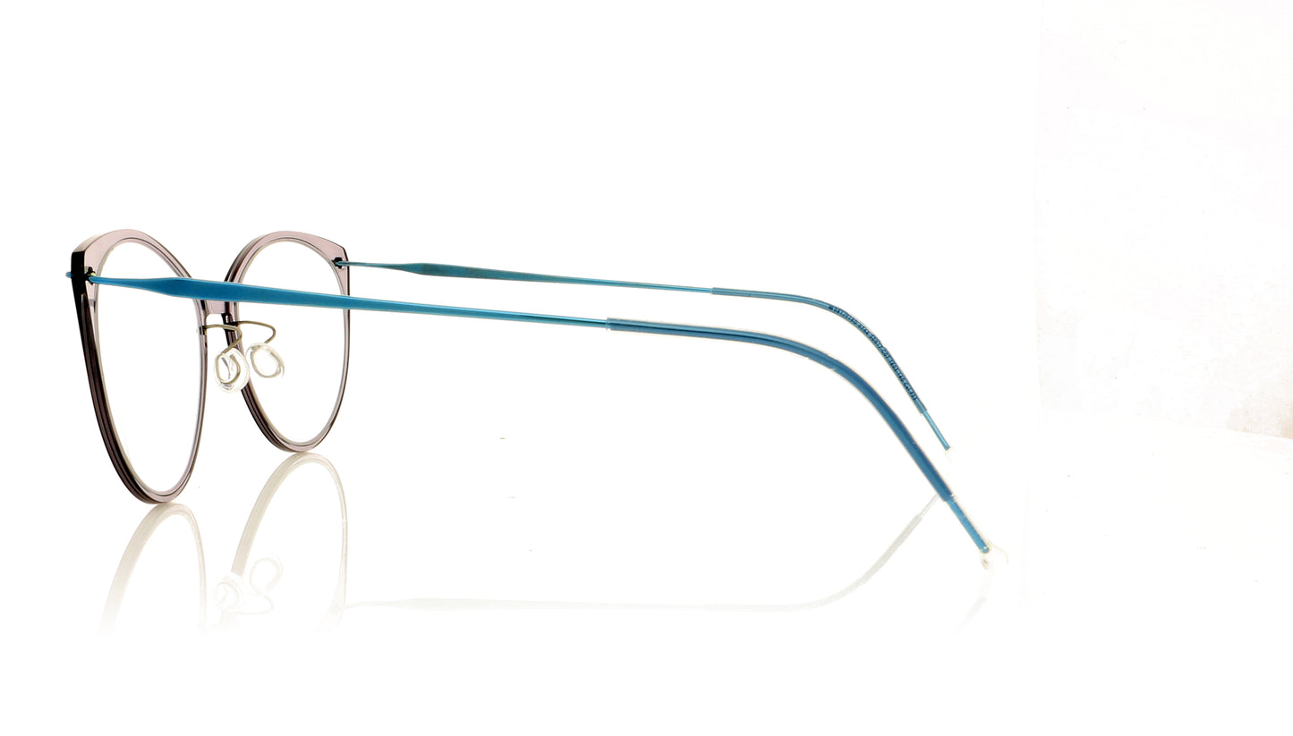 Lindberg NOW 6564 P25 CO7 Temple 803 Grey Smoke Crystal Glasses - Side