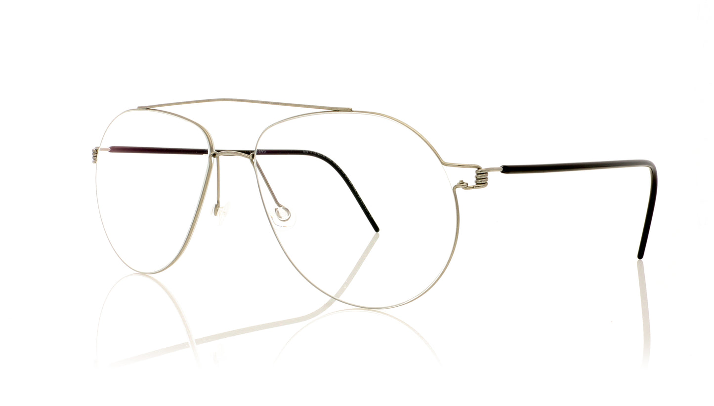 Lindberg Air Titanium rim Raymond P10/K24/P10 Silver with black temples Glasses - Angle
