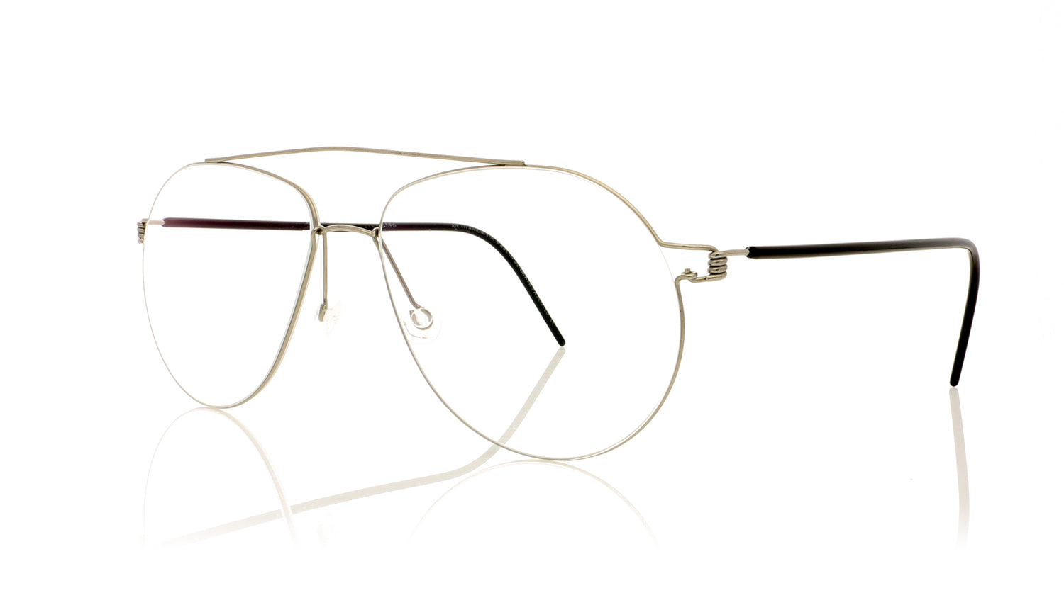 Lindberg Air Titanium rim Raymond P10/K24/P10 Silver with black temples Glasses - Angle