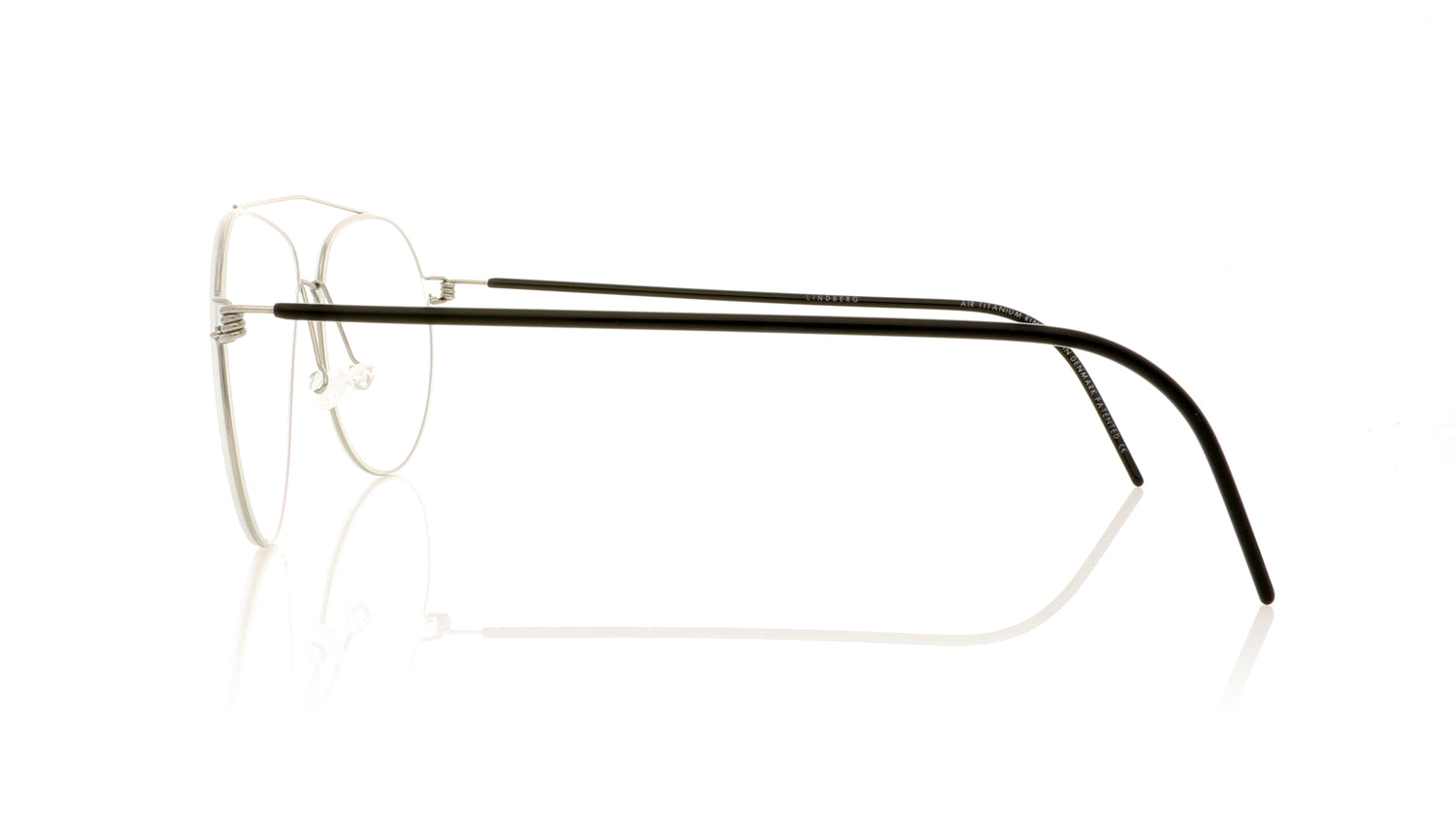 Lindberg Air Titanium rim Raymond P10/K24/P10 Silver with black temples Glasses - Side