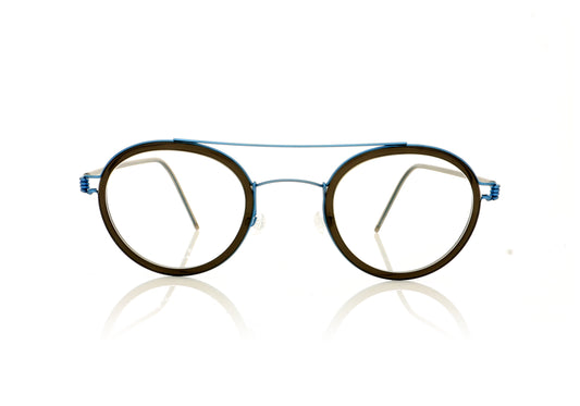 Lindberg Air Rim Teitur 20 K199 Brown Blue Glasses - Front