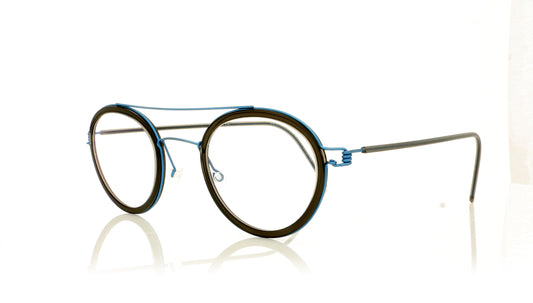 Lindberg Air Rim Teitur 20 K199 Brown Blue Glasses - Angle