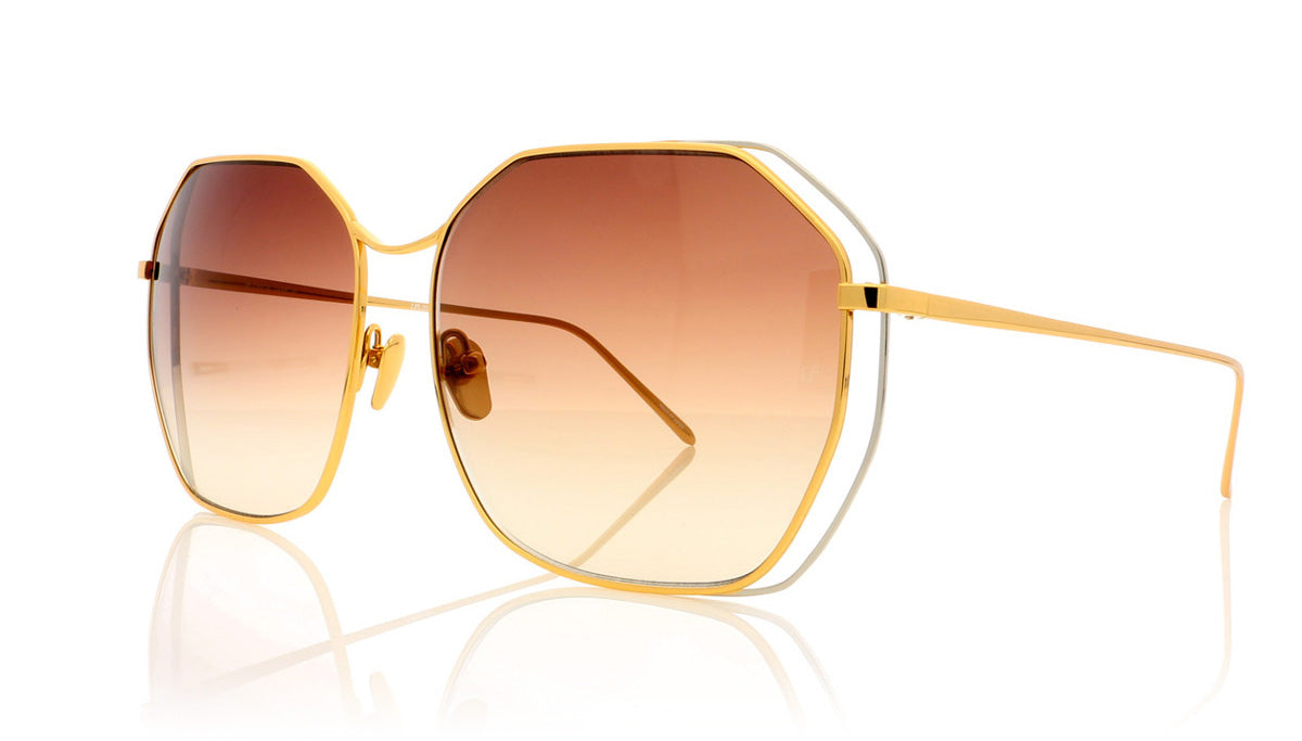 Linda Farrow LFL/350 C1 Lf Gld Sunglasses - Angle