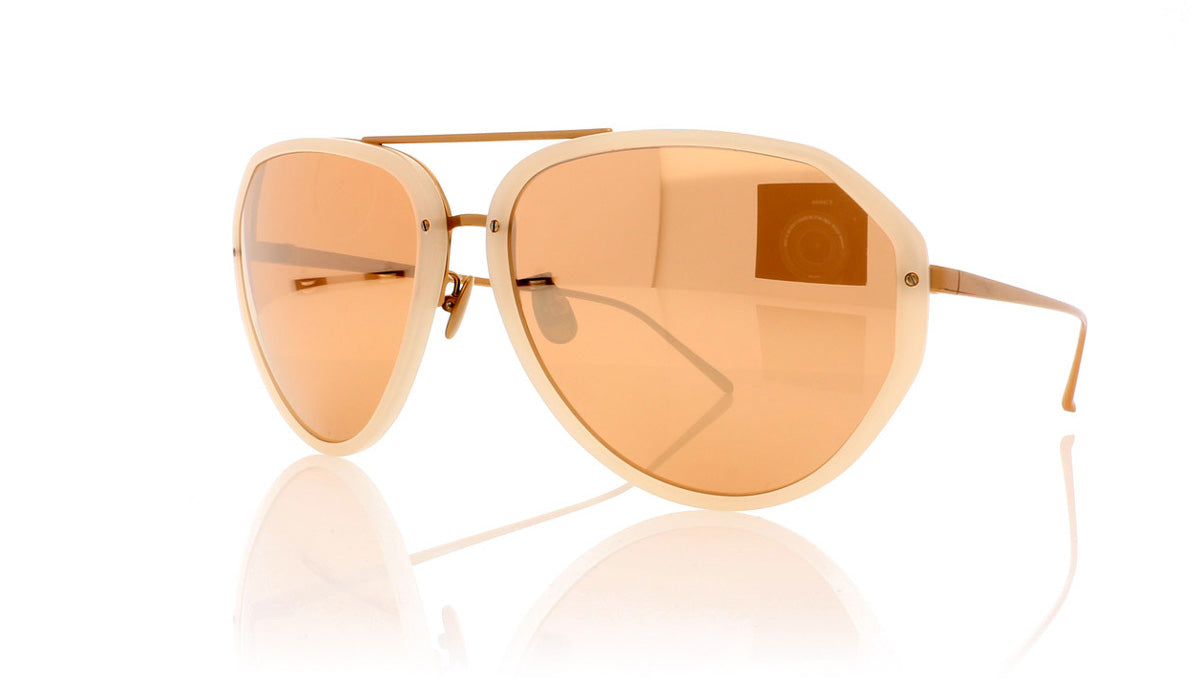 Linda Farrow LFL463 C5 Milky Pink Sunglasses - Angle