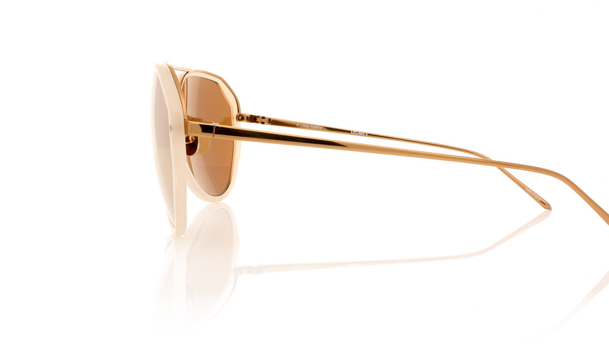 Linda Farrow LFL463 C5 Milky Pink Sunglasses - Side