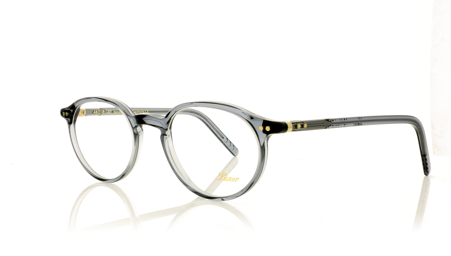 Lunor LU215 41 Crystal Grey Glasses - Angle