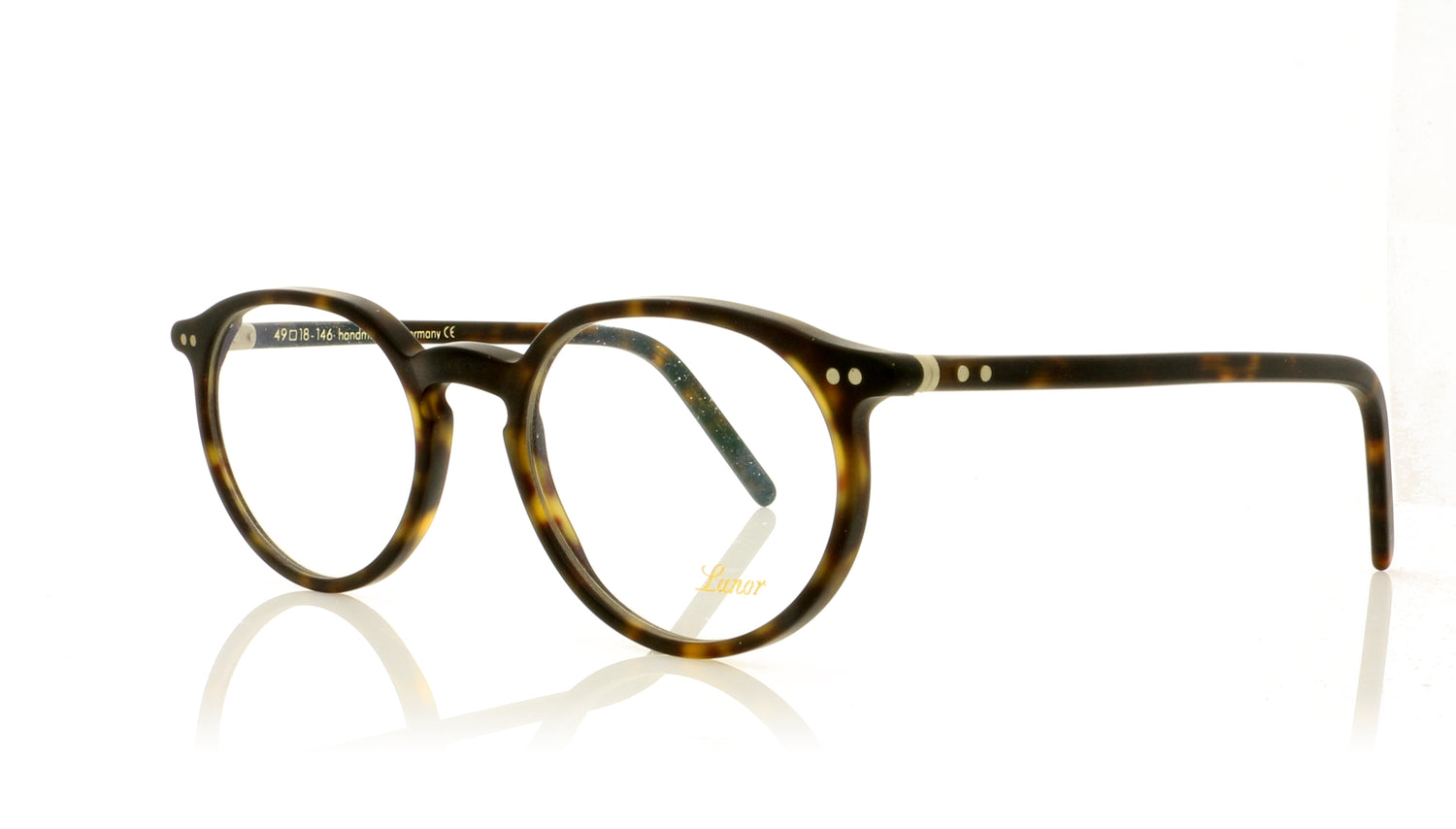 Lunor LU231 02M Matte Havana Glasses - Angle